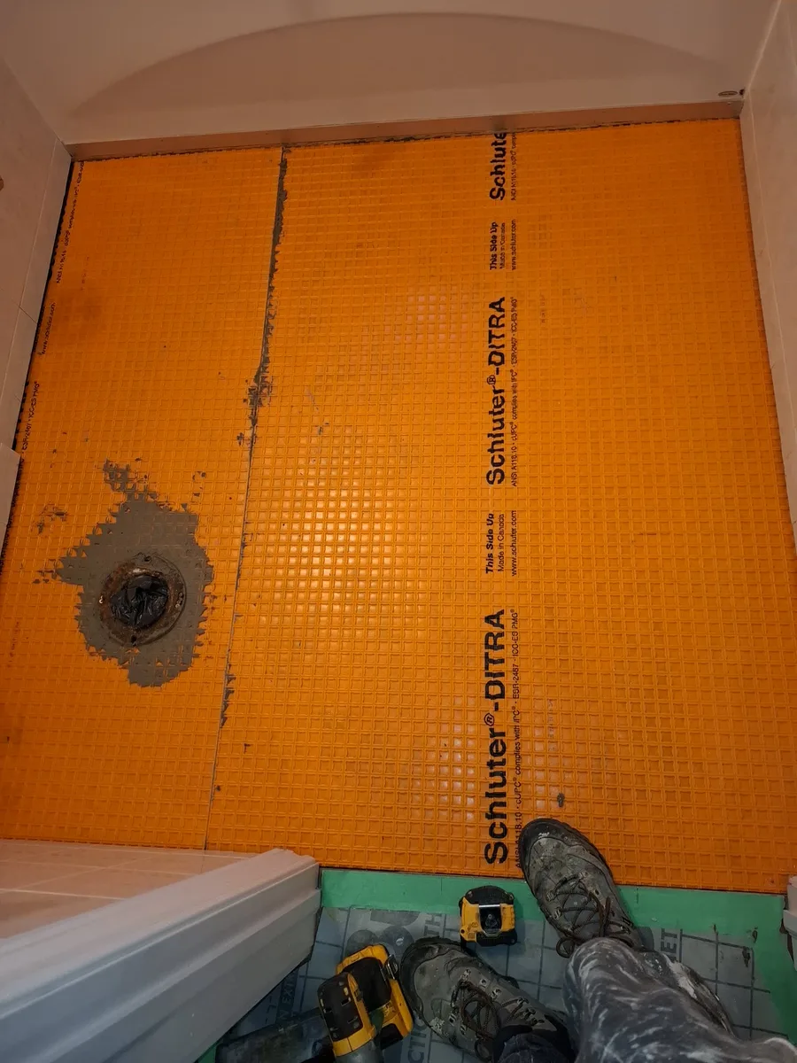 Bathroom renovation in Niagara Falls — progress stage