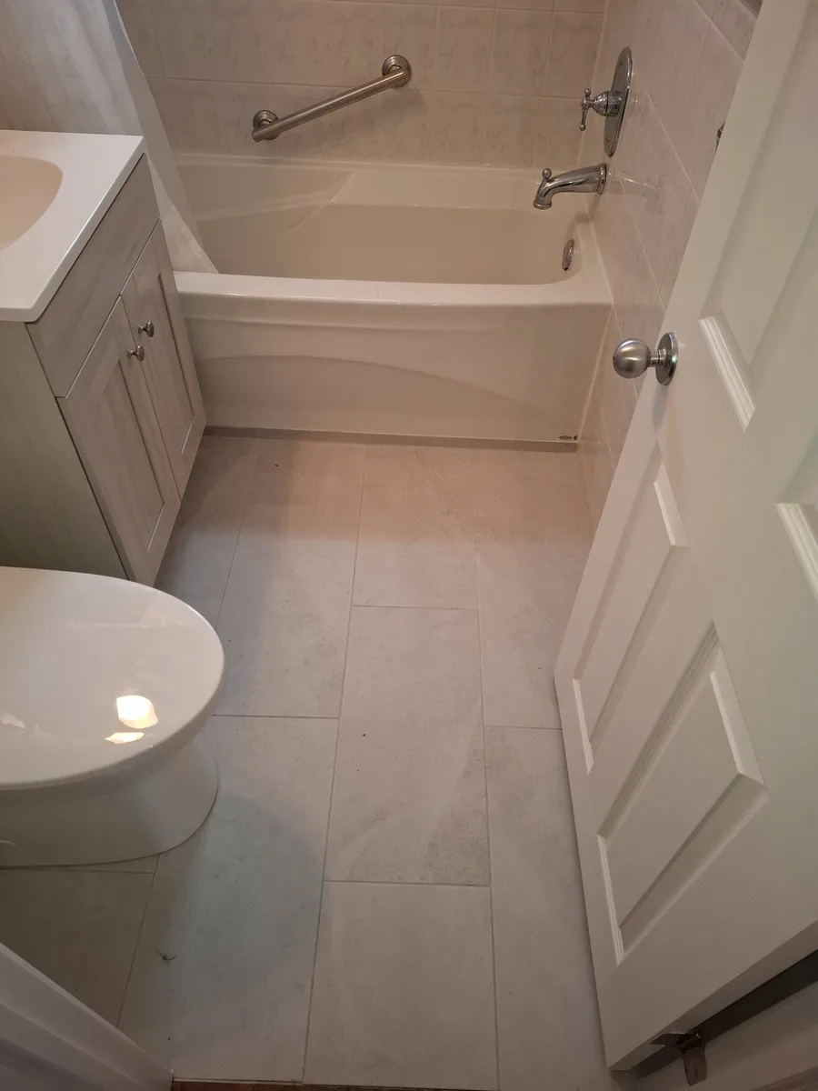 Bathroom renovation in Niagara Falls — finished view