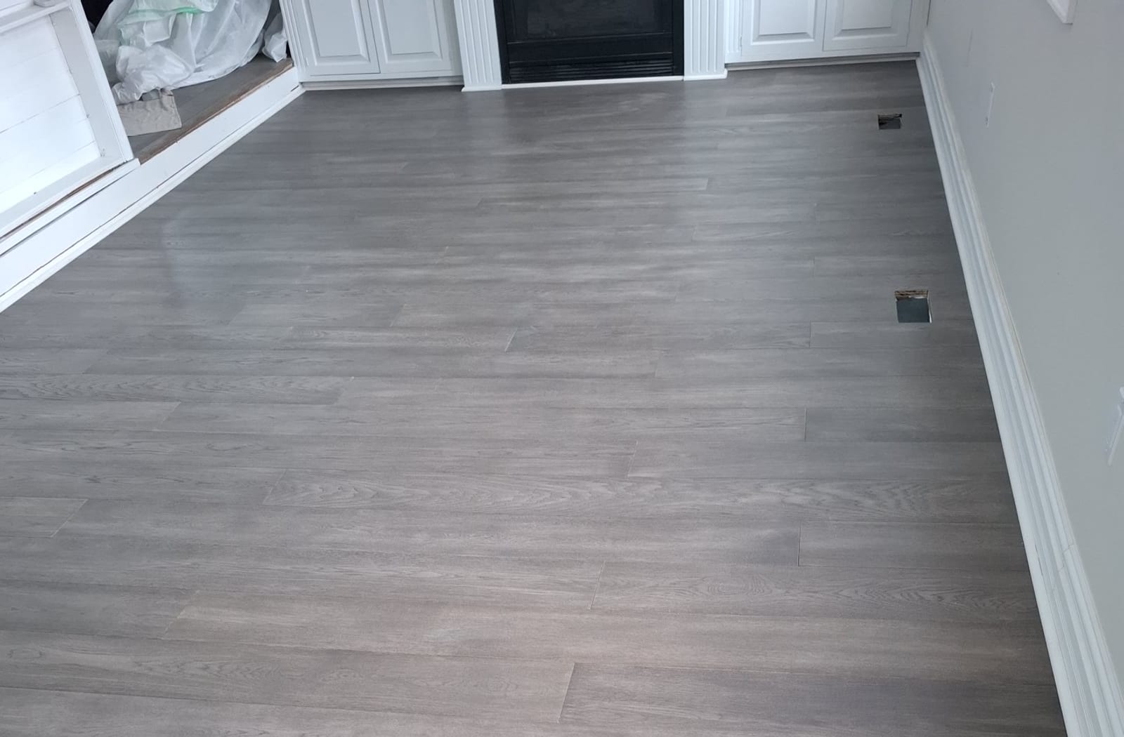 Flooring upgrade with continuous plank layout